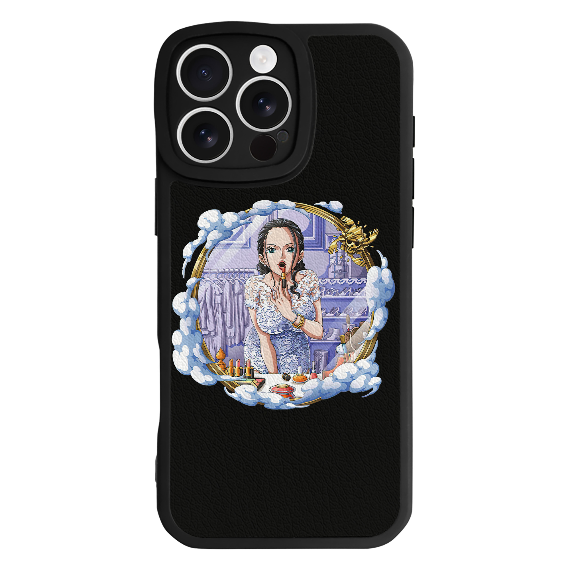 （画像用） ワンピース ニコ・ロビン ONE PIECE Nico Robin 【iPhone 16シリーズ対応】シリコンスマホケース（レザー調） 材質：シリコン